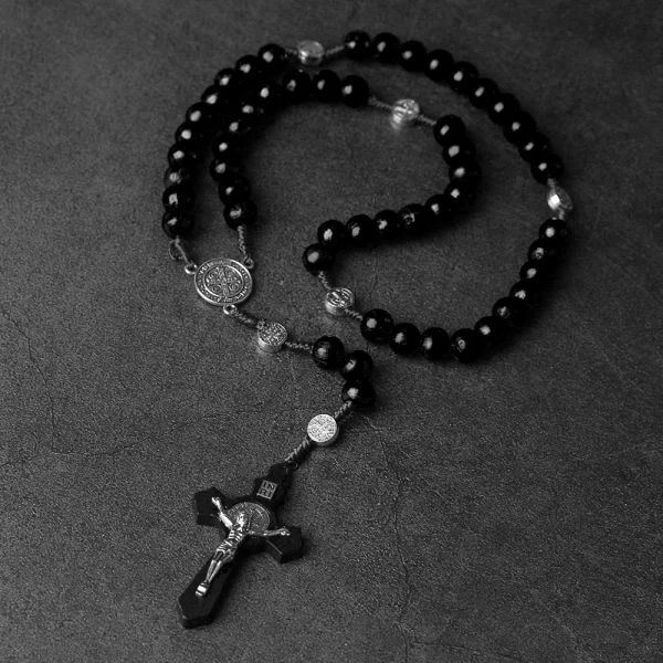 Mecrt Rosaries Religious Catholic Rosary Beads with Jesus Pendant Rosary Jewelry Resurrection Sunday Christmas Gifts Who