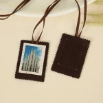 Mecrt Catholic Scapular Milan Cathedral Catholic Emblem Carmelite Scapular Religious Amulet Christmas First Communion Ceremony - Image 3