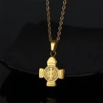 Wholesale Stainless Steel Catholicism Saint Benedict the Exorcist Religious Beaded Necklace Gift for Unisex - Image 3