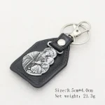 Wholesale Christian Keychain Catholic Church Holy Father Mother Jesus Promotional Keychains Accessory Custom Leather Ornament - Image 4