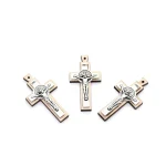 Mercy Religious Pendant, Wooden Alloy, Catholic Jerusalem Jesus Cross, 2.9*5.5cm, Zinc Alloy Crucifix - Image 3
