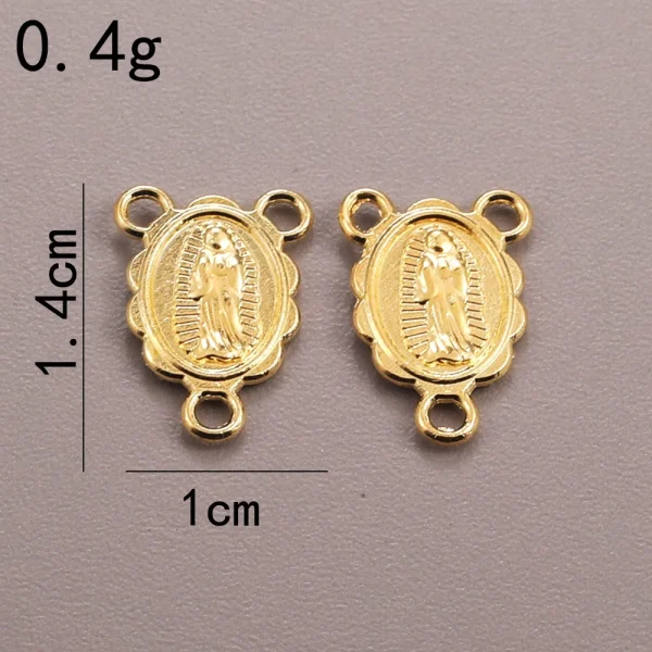 Catholic Commodity Accessories, Golden Triangle, Oval Tee Pendant, Retro Jewelry Pendant, Rosary Necklace Pendant.