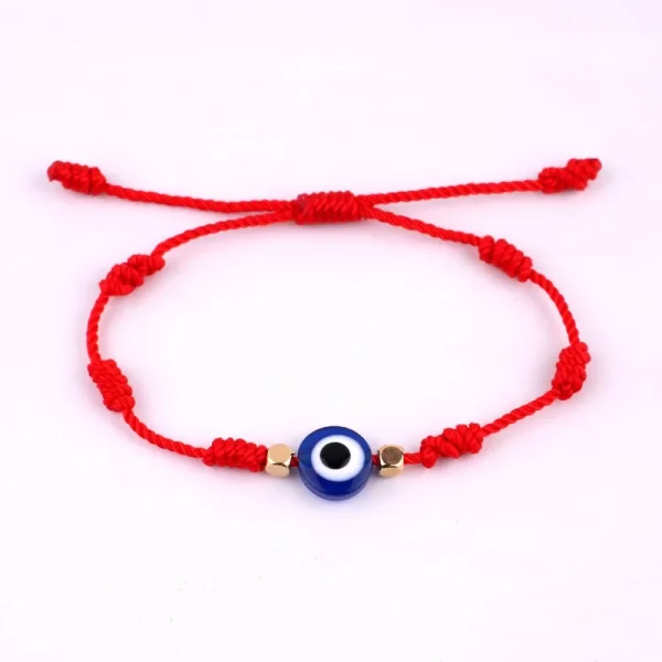 Explosive Devil’s Eye Bracelet Turkish Blue Eye Bracelet Adjustable Red Rope Braided Devil’s Eye Bracelet