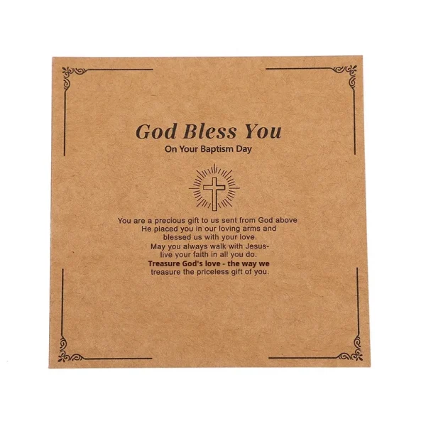 Blessing God Bless You First Communion Square Jewelry Display Board Cardboard Packaging