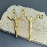 Wholesale Metal Crystal Zircon Holy Jesus Pendant Charms Jewelry Making DIY for Necklace Catholic 18k Gold Jewelry Accessories - Image 3