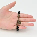 Wholesale Black Beaded Wooden Bracelets Vintage Cross Bracelet for Men Buddhist Beads Rosary Bracelet - Image 4