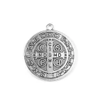 Zinc Alloy Jewelry Accessories Hanging Single Ring Metal Saint Benedict Pendant Exorcism Catholicism - Image 3