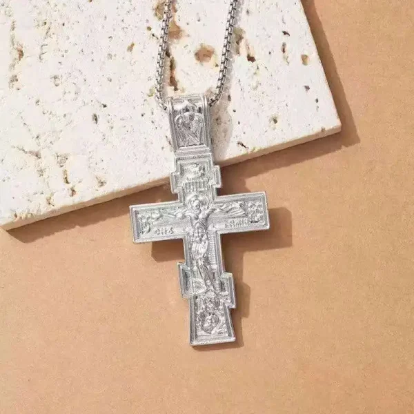 Mecrt Hot Selling Alloy Cross Pendant Necklace Pendant Jewelry Religious Jewelry Wholesale