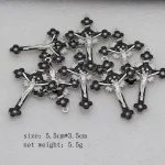 Metal Cross Crucifixes Christ Jesus Religious Catholic Cross Gift 5.5*3.5cm Multiple Colors Jewelry Pendants Wholesale - Image 3