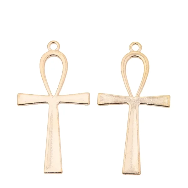 Retro Catholic Metal Cross Pendant Bronze Pendant Jewelry for Jewelry Making DIY Antique Big Ankh Cross Charms Wholesale