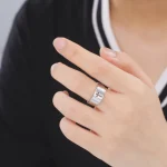 Religious Cross Stainless Steel Ring Men and Women Simple Electroplating Does Not Fade Hollow Cross Gold Silver Black Ring - Image 3