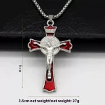 Mecrt Catholic Crucifix Beauty Necklace Keychain Pendant Fashionable Alloy Cross Shell Unisex Source Clothing Pendants Charms - Image 6