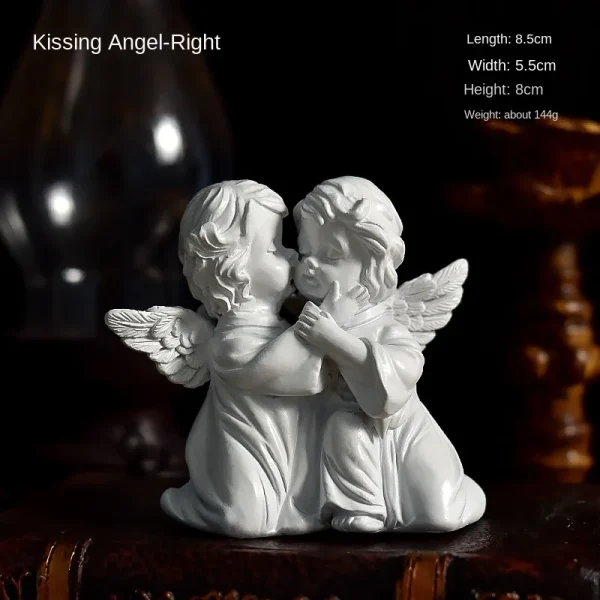 Catholic Communion Baptism Products Angel Ornament Resin Girl Heart Sculpture Tabletop Decorations