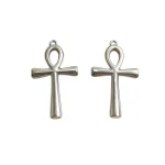 Cross-border Ancient Egyptian Life Fu Anka Stainless Steel Silver Vintage Totem Pendant Men's Women's Jewelry Accessories - Image 5