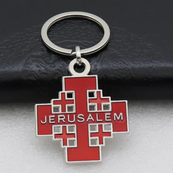 Jerusalem Metal Jewelry Pendant Accessories Car Keychain Key Chain Gift From the Catholic Church of the Cross