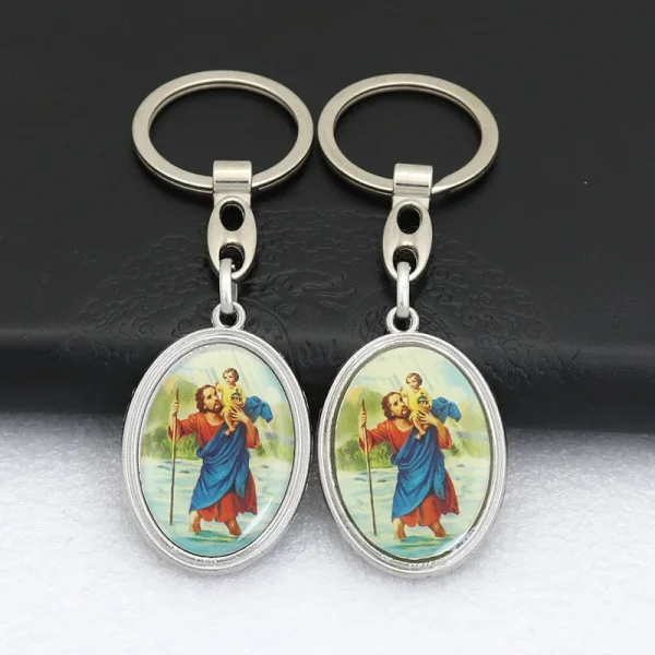Car Bag Keychain Pendant Necklace Jewelry Epoxy Resin Zinc Alloy Picture Journey Chris Figure Small Accessories