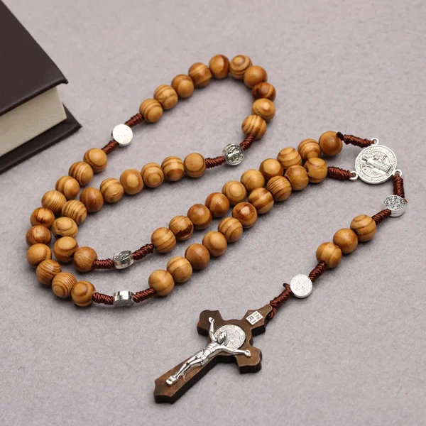 Mecrt Rosaries Religious Catholic Rosary Beads with Jesus Pendant Rosary Jewelry Resurrection Sunday Christmas Gifts Who
