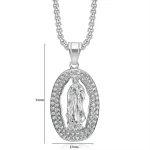 Fashion Accessories Stainless Steel Gold-plated Our Lady of Guadalupe Pendant Necklace Virgin Mary - Image 5