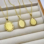 Vintage Gold Plated Father St Benedict Exorcism Necklace Stainless Steel Saint Catholic Roman Cross Demon Religious Necklace - Image 5
