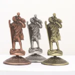 Wholesale Home Office Decor Ornaments Car Metal Jewelry with Figurines of the patron Saint of Travelers Saint Christopher