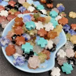 Christian Crystal Agate Jade Cross Straight Hole Loose Beads DIY Hairpin Sweater Chain Wearing Jewelry Accessories Wholesale - Image 2