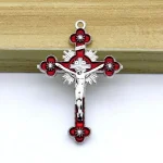 Metal Cross Crucifixes Christ Jesus Religious Catholic Cross Gift 5.5*3.5cm Multiple Colors Jewelry Pendants Wholesale - Image 4