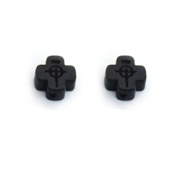 Religious Cross Wood Accessory DIY Wooden Bracelet Accessories with Straight Hole Prayer Beads Main Material Alloy Jewel