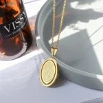Mecrt Inspire Religious Stainless Steel Mary Lady Pendant Necklace Chains Spinning Tourniquet Locket Christian Gift - Image 5