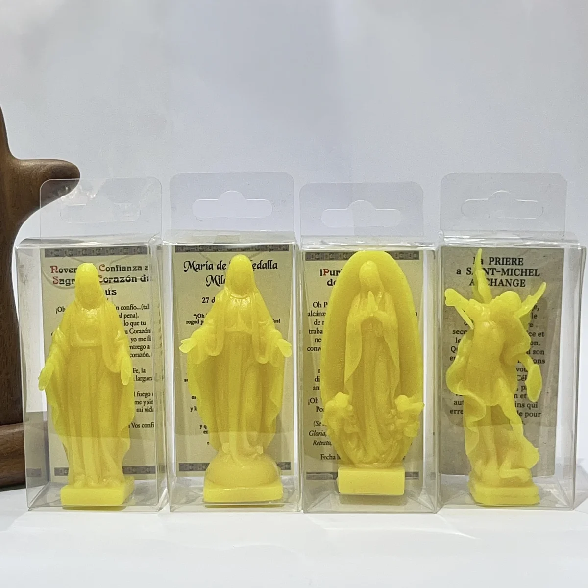 New Jesus Mary Resin Silicone Sculpture with Multi-color Luminous Style Religious Decoration - Image 4
