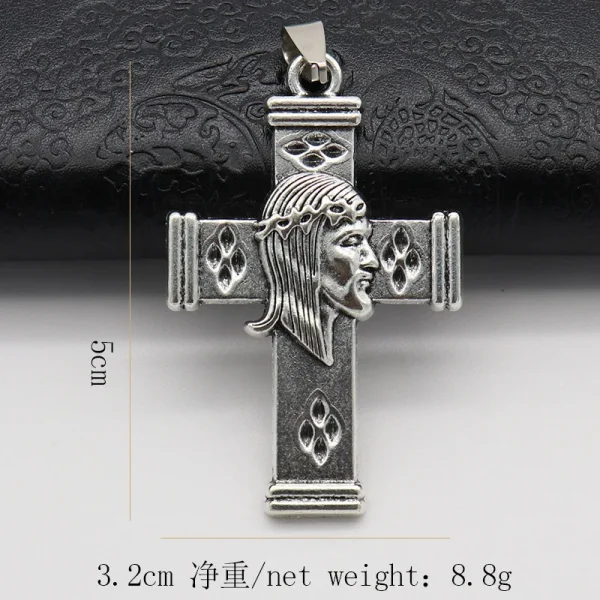 Mecrt Catholic Crucifix Beauty Necklace Keychain Pendant Fashionable Alloy Cross Shell Unisex Source Clothing Pendants C