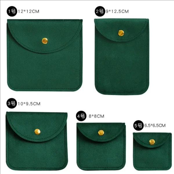 Square Velvet Metal Snap Jewelry Container Small Gift Bag Jewelry Packaging Accessories Storage Catholic Rosary Pouch