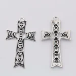 DIY Jewelry Accessories Retro Zinc Alloy Skull Cross Pendant Accessories Hollow Jewelry Accessories Christian Jewelry Wholesale - Image 3