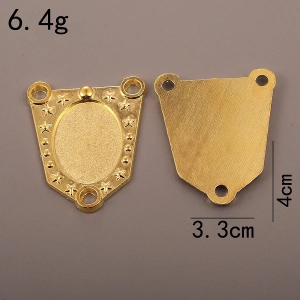Accessories for Catholic rosary three-hole connector center piece, vintage metal jewelry pendant