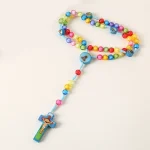 Rosary Beads Catholic Religious Children Necklace Christian Jesus Rosaries Holy Prayer Jewelry Knotted Rosary Supplies - Image 2