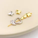 Moyamiya Gold Plated Metal Material Jewelry Clasps Necklace Bracelet Heart Butterfly Beads Loose Handmade DIY Accessories - Image 3