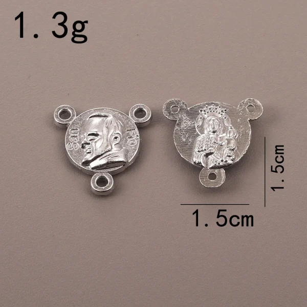 Catholic Rosary Accessories Connector Cross Pendant, Vintage Metal Jewelry Pendant DIY Zinc Alloy Accessories Wholesale