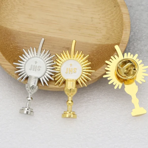 JHS Holy Light Alloy Plating Brooch Button Clothing Accessories Cufflinks Hat Decorative Fun Creative Jewelry Waist Pin