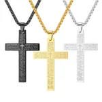 Mecrt Stainless Steel Cross Pendant Necklace for Men and Women Gold Plated for Gift Wholesale Jewelry - Image 5