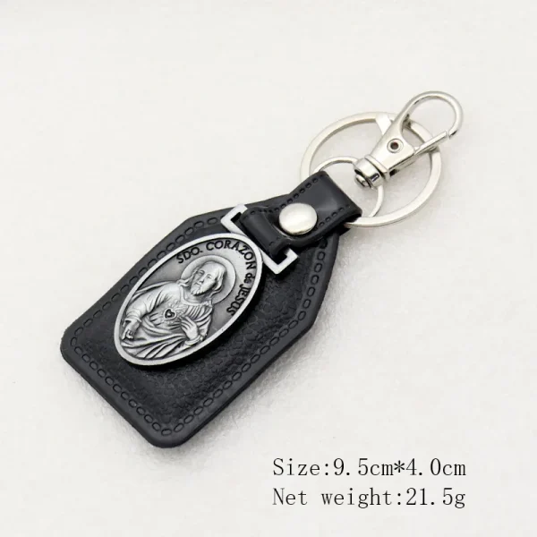 Wholesale Christian Keychain Catholic Church Holy Father Mother Jesus Promotional Keychains Accessory Custom Leather Orn