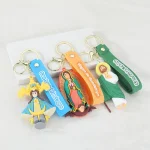 Hot Selling PVC & Silicone Soft Rubber Creative Keychain Pendant Virgin Guadalupe Accessories Gift Wholesale