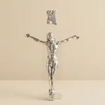 Mecrt Catholic Metal Jesus Corpus Figure Zinc Alloy Jesus Crucifix Parts with INRI for DIY Cross Ornament Wholesale