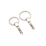 Alloy Head Sliding Car Keychain Metal Key Ring 4-Section Chain Key Holder Lightweight Promotion Gift Hanging Chain DIY Pendant - Image 3