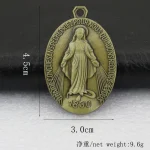 Catholic Religious Blessed Virgin Mary Keychain Metal Jewelry Accessories Our Lady of Aparecida Christian Devotional Keychains - Image 4