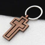 Rotating Metal Pendant Keychains in Stock Men's and Women's Car Key Chain Accessories Christian Cross Easter Thanksgiving Gifts - Image 4