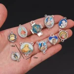 Hot Selling Religious Handicraft Soft Enamel Alloy Cross Medal Wholesale Die Casting Jewelry Accessories for Catholic Prayer