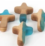 Mecrt Hand Olive Wood Cross Ornaments Italian Olive Wood Hand Cross - Image 5