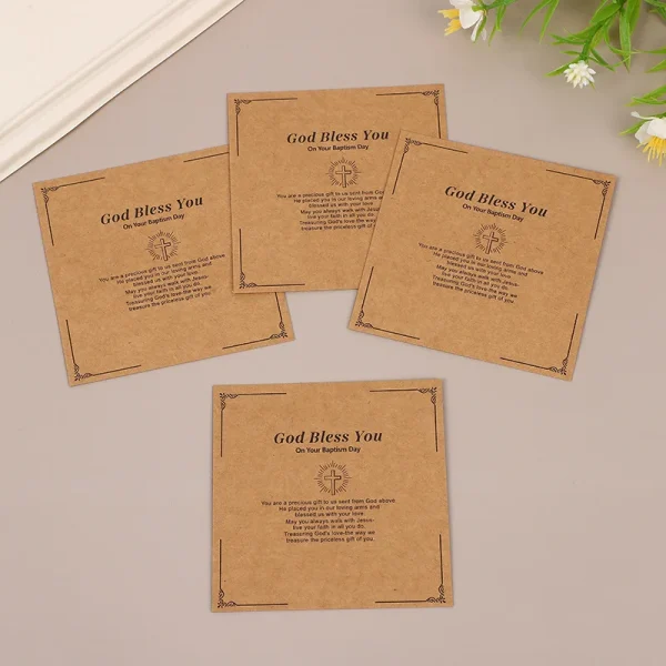 Blessing God Bless You First Communion Square Jewelry Display Board Cardboard Packaging
