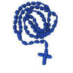 Catholic Knotted Rosary Rope Making Hand-tied String Rosary Cross Necklace Religious Prayer Blessing Knitted Jewelry Wholesale - Image 6