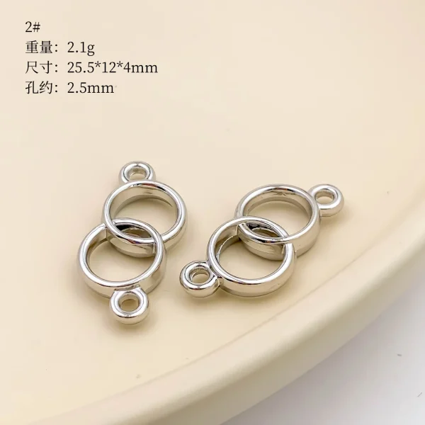 Moyamiya Gold Plated Metal Material Jewelry Clasps Necklace Bracelet Heart Butterfly Beads Loose Handmade DIY Accessorie