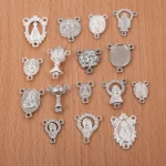 Oval tee pendant, wholesale from manufacturers, cross-border supply, retro metal jewelry pendant, rosary necklace pendant. - Image 2